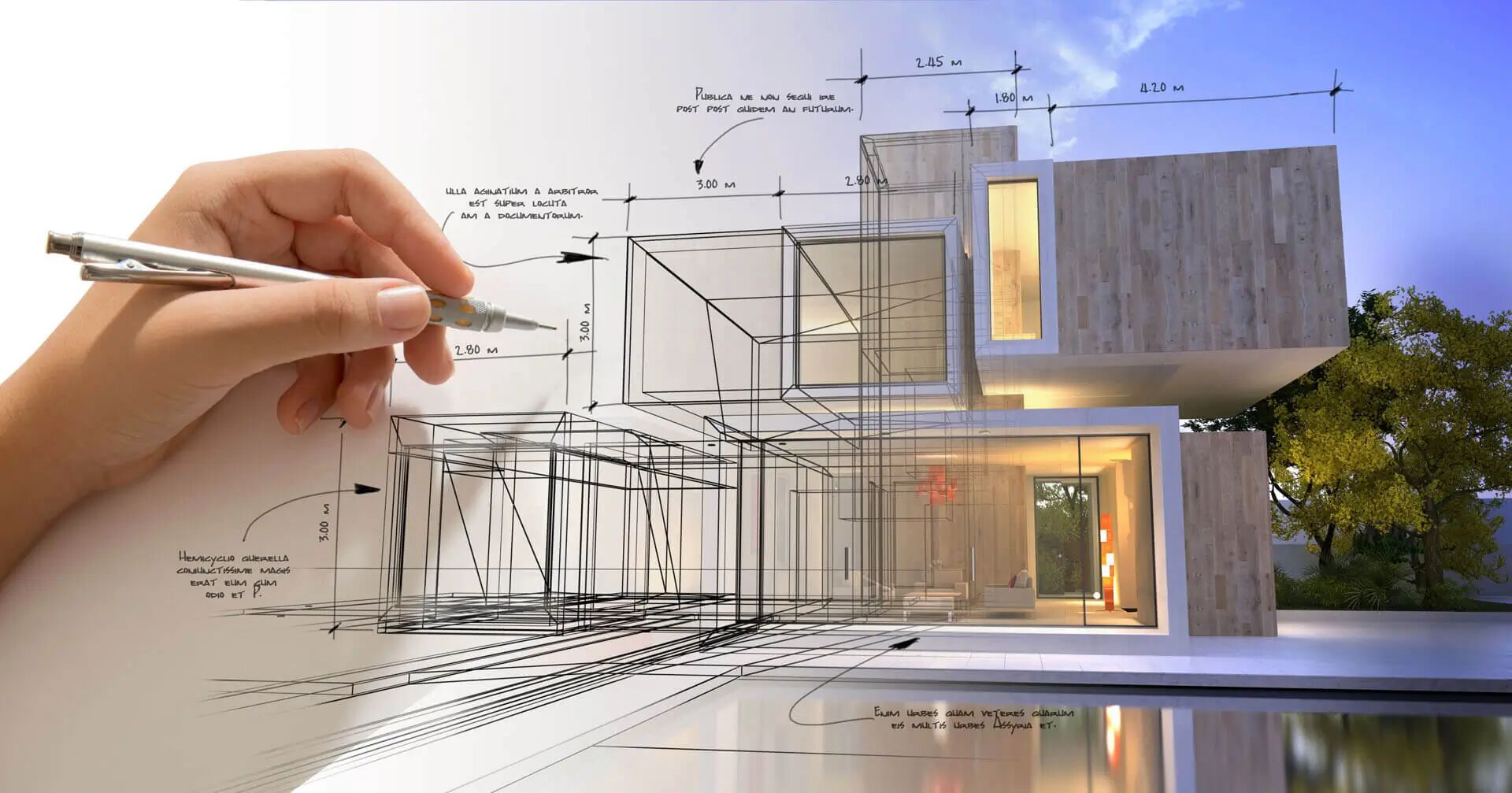 Conception d'une maison moderne, du plan à l'exécution