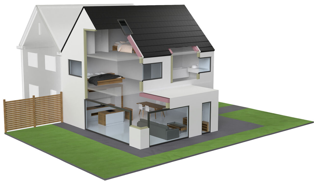 Gerenoveerde woning illustratie